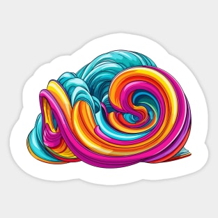 Shape Shifter, Illustrated Vector Design - Waves & Movement Sticker